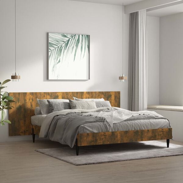 vidaXL Wall Headboard Smoked oak Engineered wood