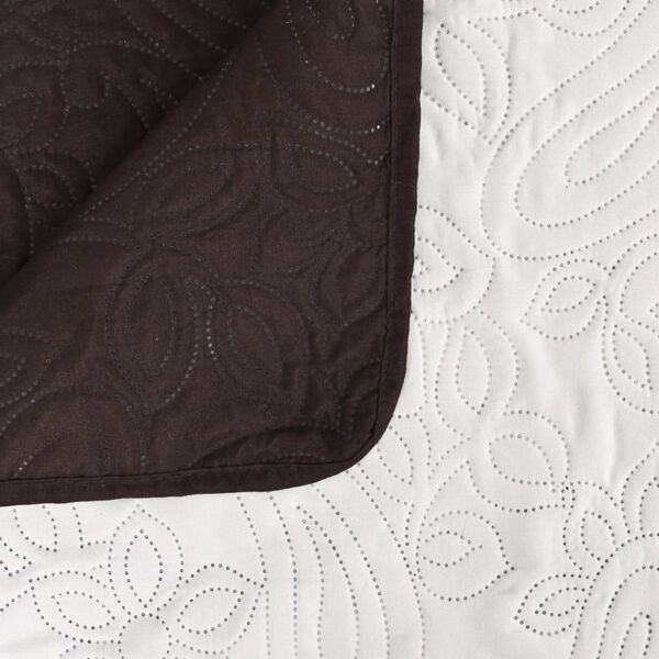 vidaXL Quilt Cream and Brown Microfiber with PP Cotton Filling