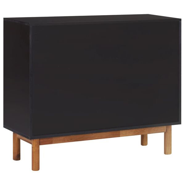 vidaXL Sideboard 35.4"x13.2"x29.5" Solid Acacia Wood and MDF