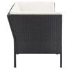 vidaXL Garden Lounge Set Black and Cream