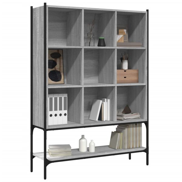 vidaXL Bookcase Grey Sonoma Engineered wood Medium Bookcase