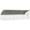 vidaXL Dog Kennel 3 pcs Silver 19.69 x 6.56 x 6.56 ft Galvanised steel
