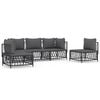 vidaXL Garden Lounge Set Anthracite Woven fabric 5-piece set Modular