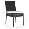 vidaXL Dining Set Black Poly rattan Durable Dining Set Rectangular