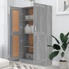 vidaXL Book Cabinet Grey Sonoma Engineered Wood Tall Book Cabinet