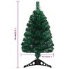 vidaXL Artificial Christmas Tree Green 2 ft Fiber Optic