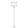 vidaXL Garden Light White 22.44 x 19.29 x 94.88 in Aluminium and Glass