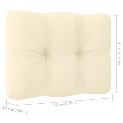 vidaXL Pallet Sofa Cushions 2 pcs Cream