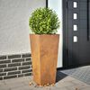 vidaXL Garden Planter Natural Metal Weathering Steel Large