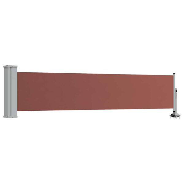vidaXL Side Awning Brown and Grey