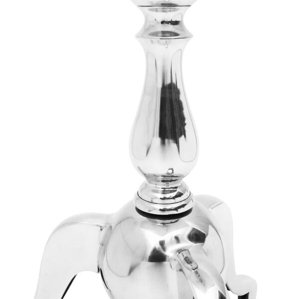 vidaXL Side Table Silver Aluminum Small Durable Side Table Square