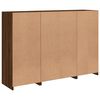 vidaXL Sideboard Set of 3 Brown oak Engineered wood, Glass