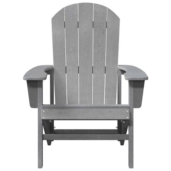 vidaXL Adirondack Chair Light Grey 32.28 x 29.13 x 36.22 in HDPE