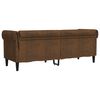 vidaXL Chesterfield Sofa Brown Fabric (100% polyester), plywood, solid wood