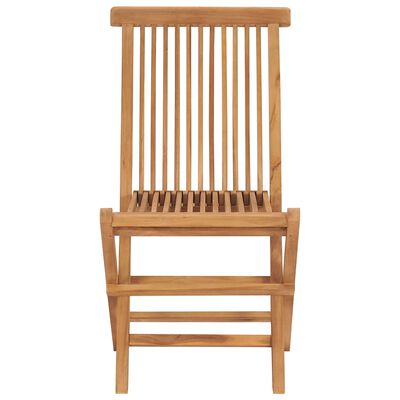 vidaXL Folding Patio Chairs 6 pcs Solid Teak Wood