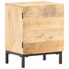 vidaXL Bedside Cabinet Natural Solid mango wood with powder-coated steel