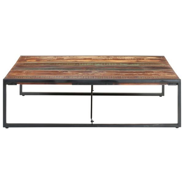 vidaXL Coffee Table Multicolour Solid reclaimed wood, Powder-coated steel