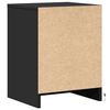 vidaXL Bedside Cabinet Set of 2 Black Engineered wood Medium