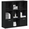 vidaXL Book Cabinet Black Oak 38.6x11.4x38.4" Engineered Wood