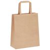 vidaXL Paper Bags 250 pcs with Handles Brown 18x8x22 cm