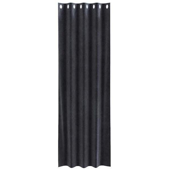 vidaXL Blackout Curtains 2 pcs Dark Grey 55.12 x 102.36 in Velvet