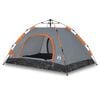 vidaXL Camping Tent 2-Person Gray and Orange Quick Release