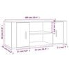 vidaXL TV Cabinet Sonoma Oak Engineered Wood Medium TV Cabinet
