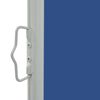 vidaXL Side Awning Blue Polyester with PU coating, Iron 63 in x 118 in