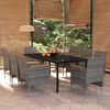 vidaXL Garden Dining Set Grey and black