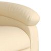 vidaXL Massage Recliner Chair Cream Fabric (100% polyester), metal, plywood