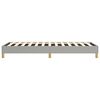 vidaXL Bed Frame Light Gray Polyester, Plywood, Engineered Wood Twin XL