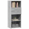 vidaXL Highboard Grey Sonoma Engineered Wood 19.7x16.7x48.8 in Highboard
