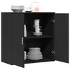 vidaXL Sideboard Black Engineered wood 29.9 inches tall Sideboard