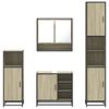 vidaXL Bathroom Furniture Set Sonoma oak Engineered wood, metal Medium
