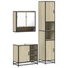 vidaXL Bathroom Furniture Set Sonoma Oak Engineered wood, Metal, Glass