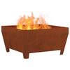 vidaXL Fire Pit Brown 31.50 x 31.50 x 16.93 in Weathering Steel