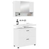 vidaXL Bathroom Furniture Set with Drawer 2 pcs White Engineered wood