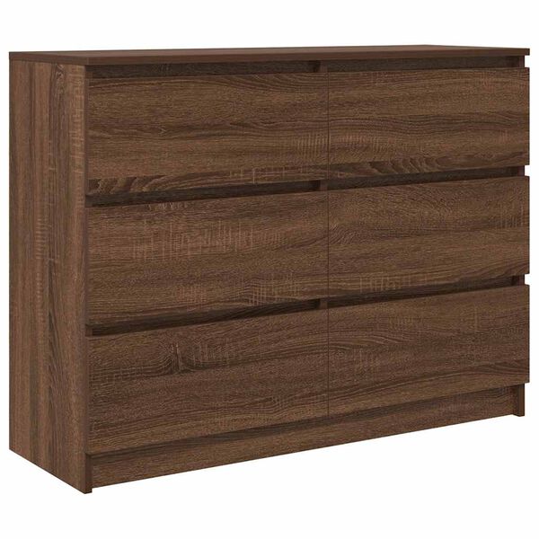 vidaXL Sideboard Brown oak Engineered wood 39.4 in wide Sideboard