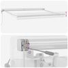 vidaXL Awning Frame White 137.80 x 98.43 in Aluminium