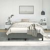 vidaXL Bed Frame Dark Grey 100% Polyester Fabric, Plywood, Engineered Wood