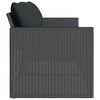 vidaXL Outdoor Sofa Black PE rattan 3-Seater Removable Covers