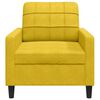 vidaXL Sofa Chair Yellow Velvet Single Sofa Chair Square Modern