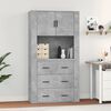 vidaXL Highboard Concrete Gray Engineered Wood