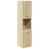 vidaXL Bathroom Furniture Set Sonoma oak Engineered wood, glass Large