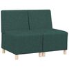 vidaXL Modular Sofa Unit Armless 2 pcs Dark Green