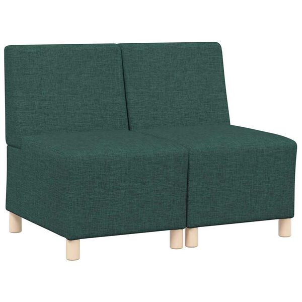 vidaXL Modular Sofa Unit Armless 2 pcs Dark Green