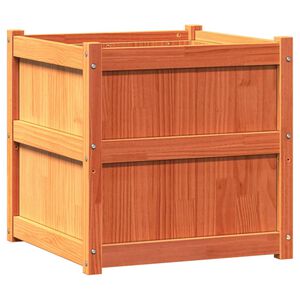 vidaXL Garden Planter Set of 2 Wax Brown Solid Pine Wood