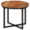 vidaXL Coffee Table 13.8"x13.8"x11.8" Solid Wood Acacia and Iron