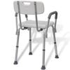 vidaXL Shower Chair Aluminum White