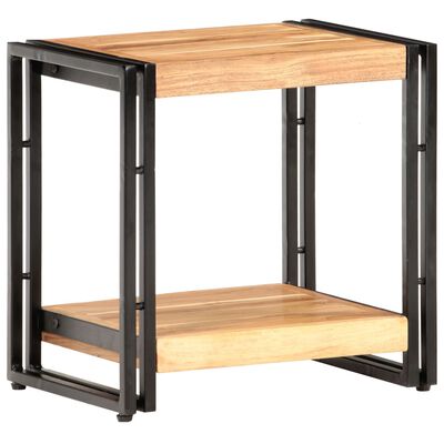 vidaXL Side Table 15.7"x11.8"x15.7" Solid Acacia Wood
